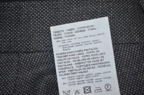 NWT ARMANI EXCHANGE Slim Fit Stretch Wool Charcoal Birdseye Dress Pants 32X32
